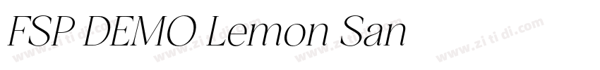 FSP DEMO Lemon San字体转换 FSP DEMO Lemon San字体转换